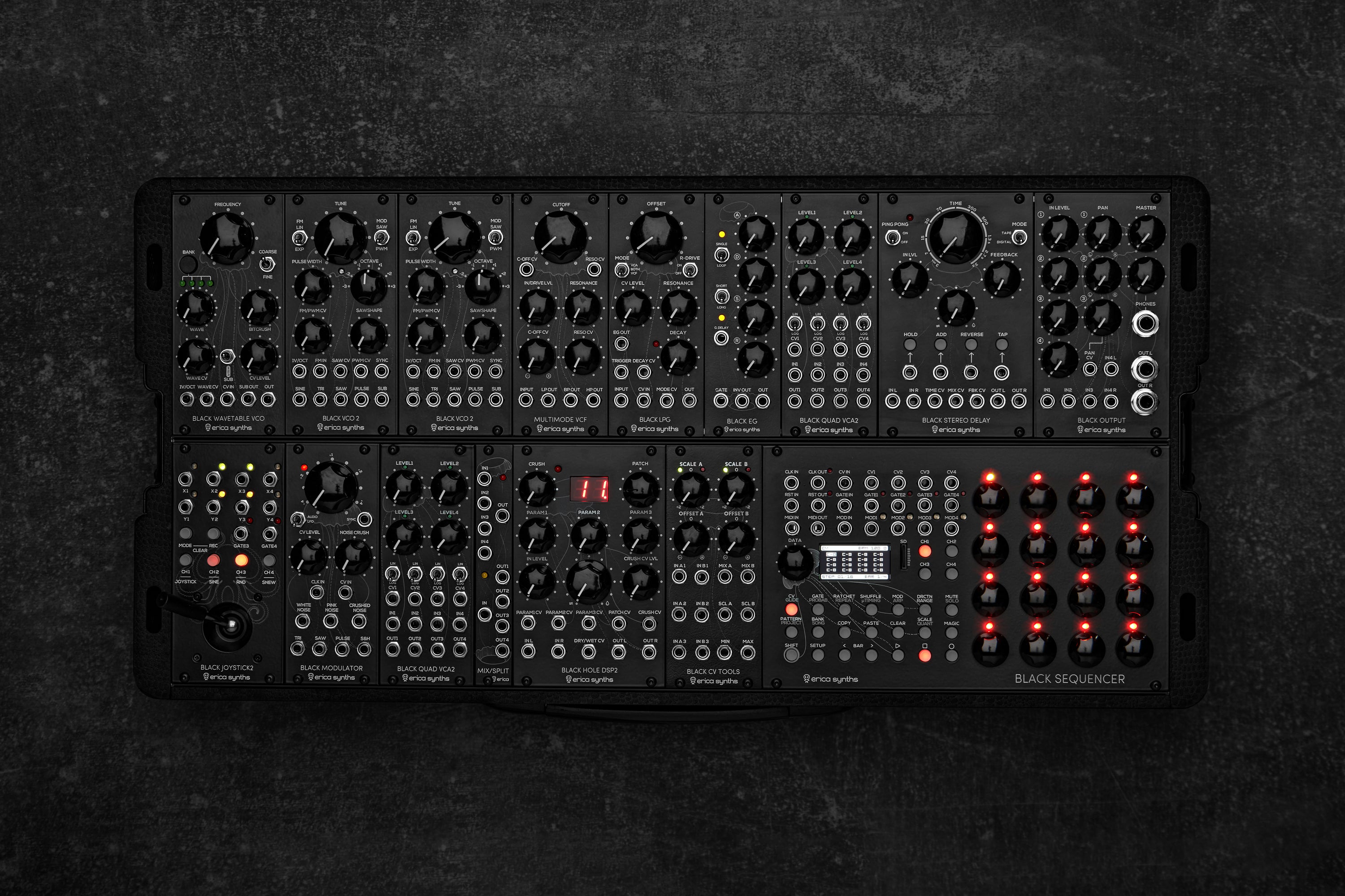 Erica Synths Limited Edition Black System III with Carbon Fiber