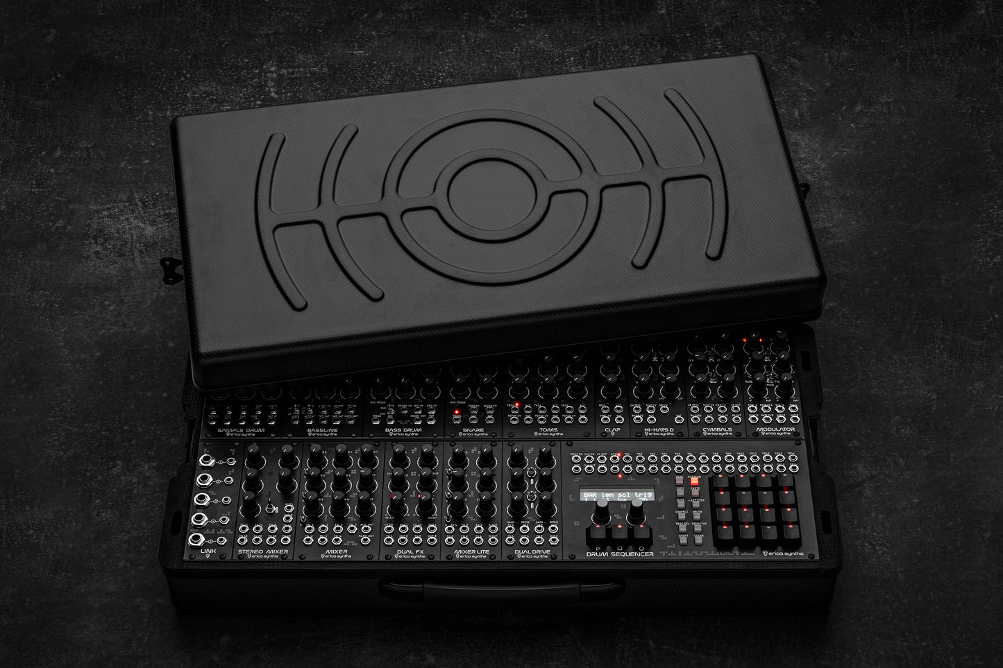 Erica Synths Limited Edition Techno System in Carbon Fiber Case
